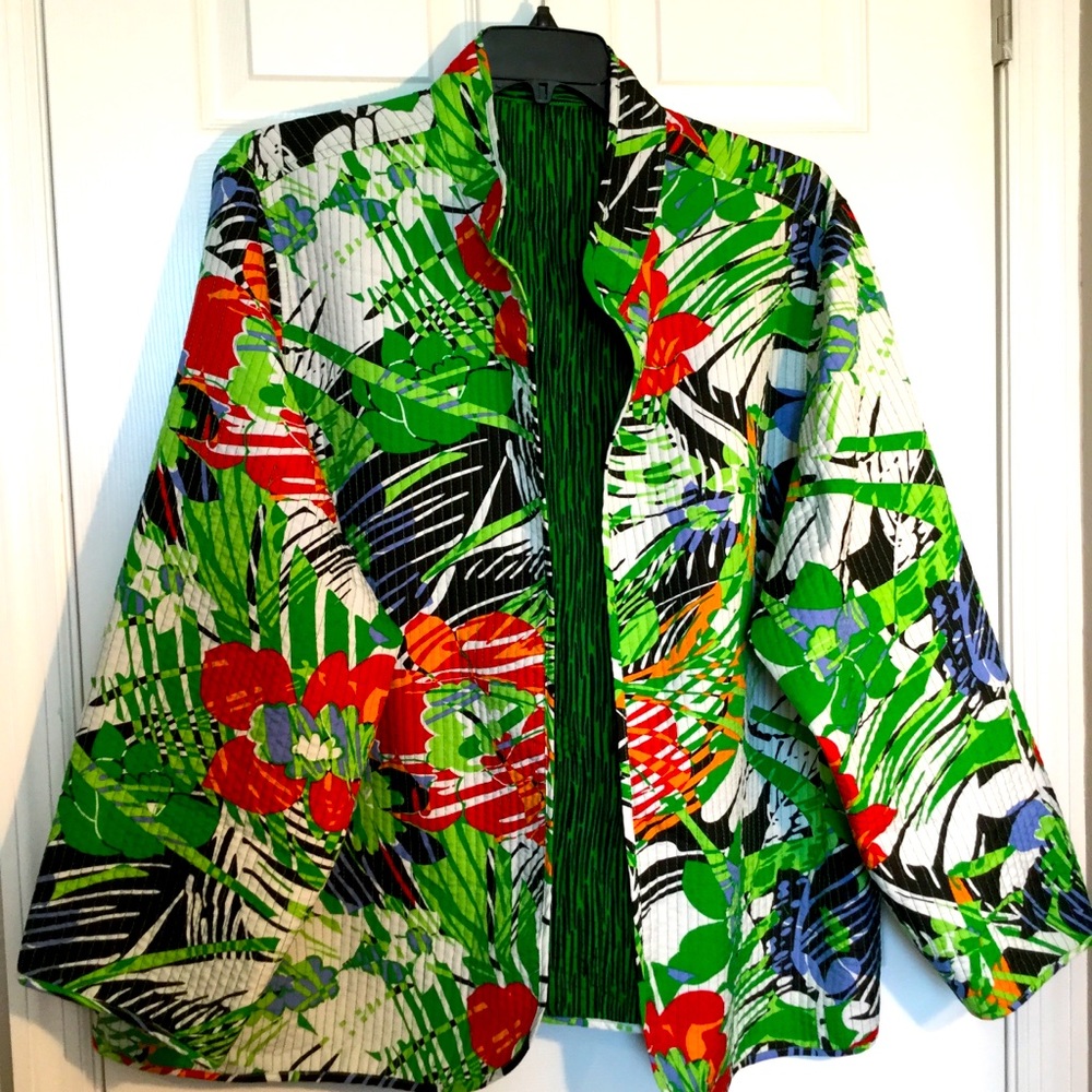 Reversible quilted jacket, plus size